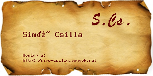 Simó Csilla névjegykártya