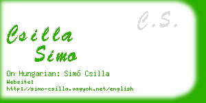 csilla simo business card